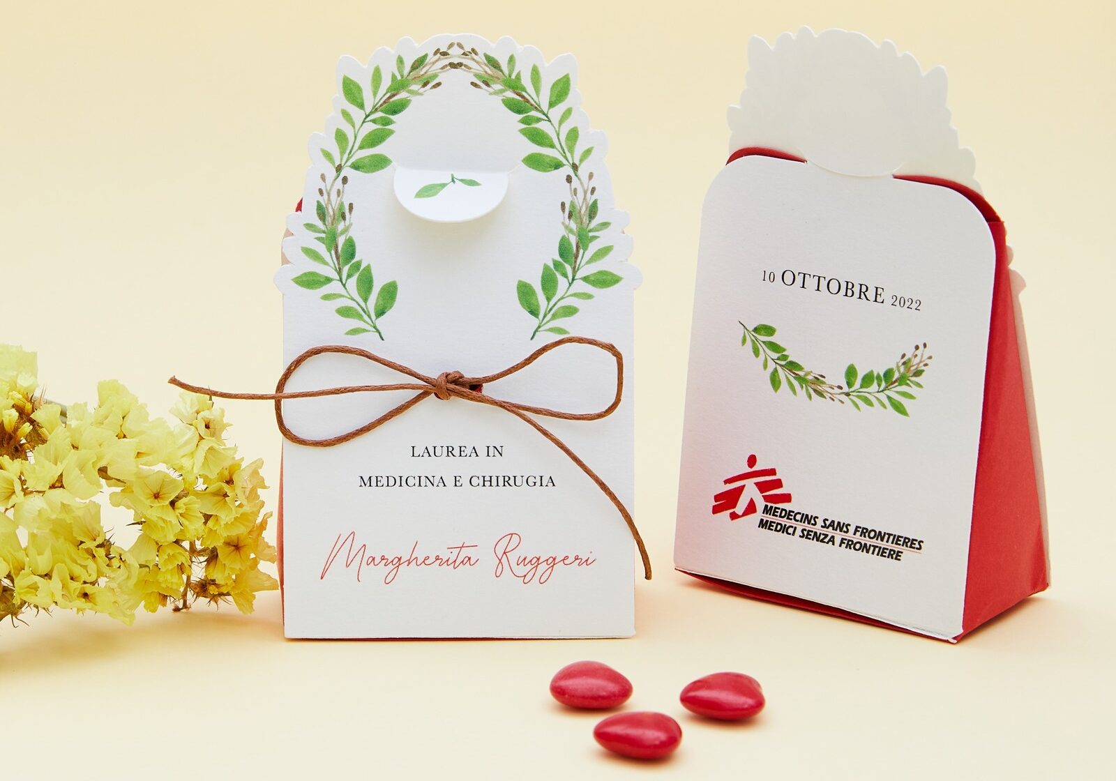 Portaconfetti e pergamene MSF